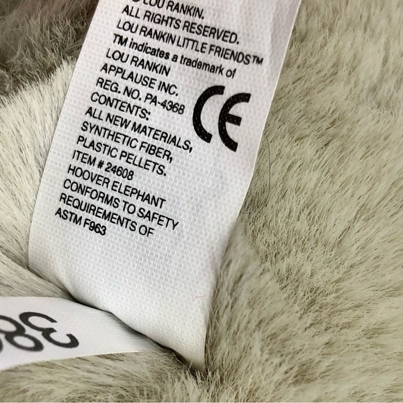 Dakin Gray Elephant Plush Stuffed Animal Lou Rankin Little Friends Hoover Soft - Picture 6 of 8